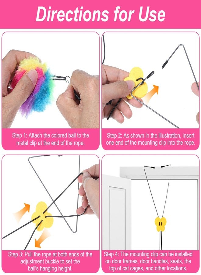 Eldraqth Interactive Cat Toys for Indoor Cats Door Hanging Cats Toys Cat Teaser Toy for Kitten Exercise Self Play Toy Make Fun Excecise - Image 5